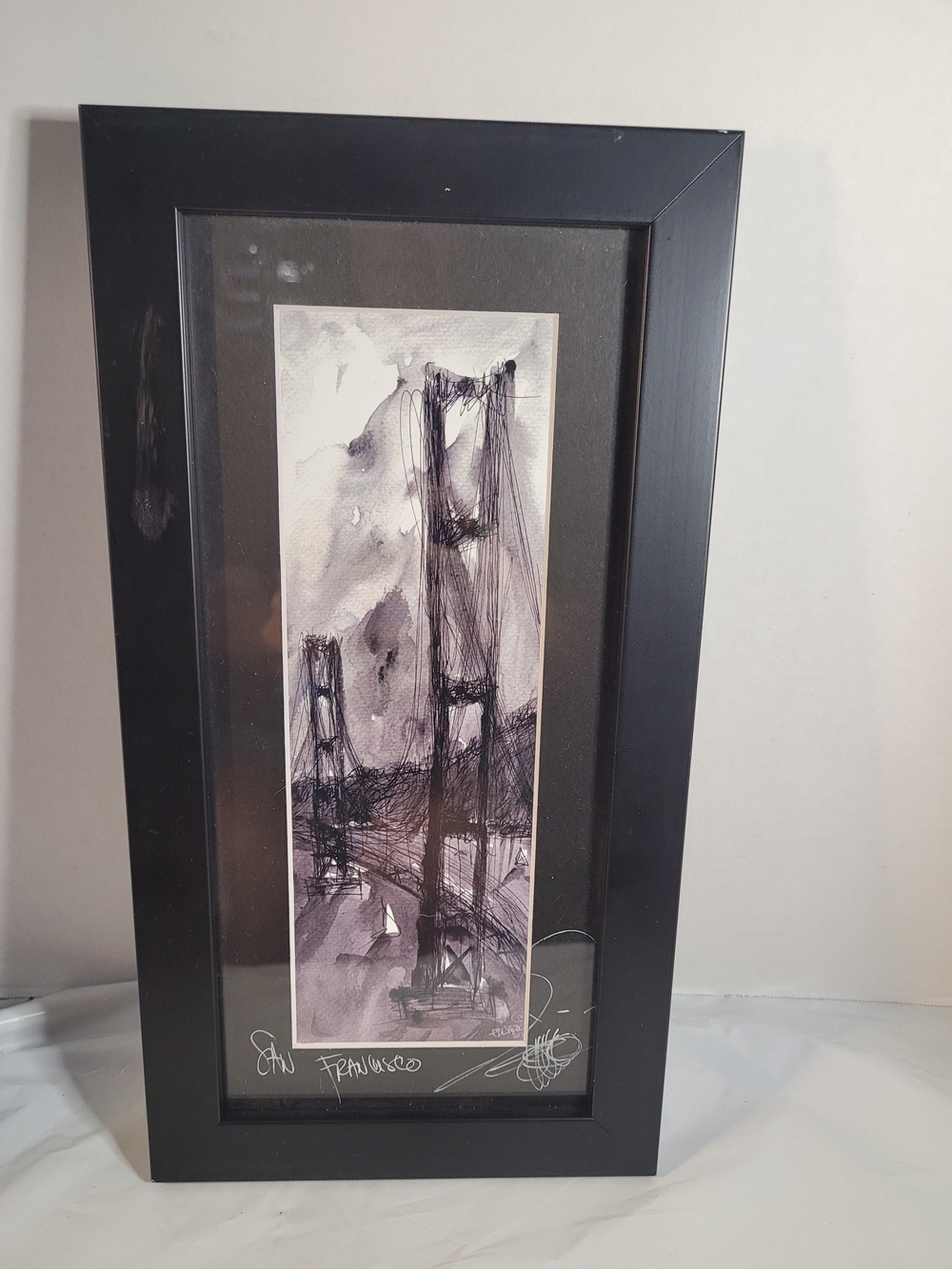 Eduardo Guzman Golden Gate Bridge San Francisco Print Signed (W)